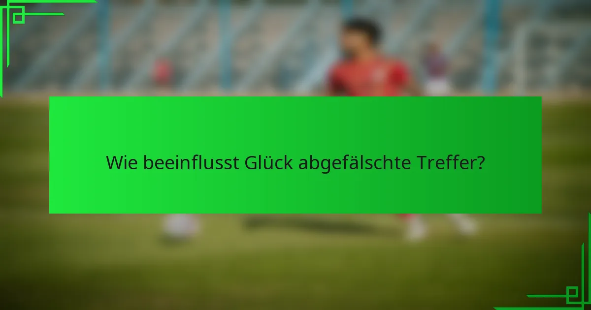 Wie beeinflusst Glück abgefälschte Treffer?